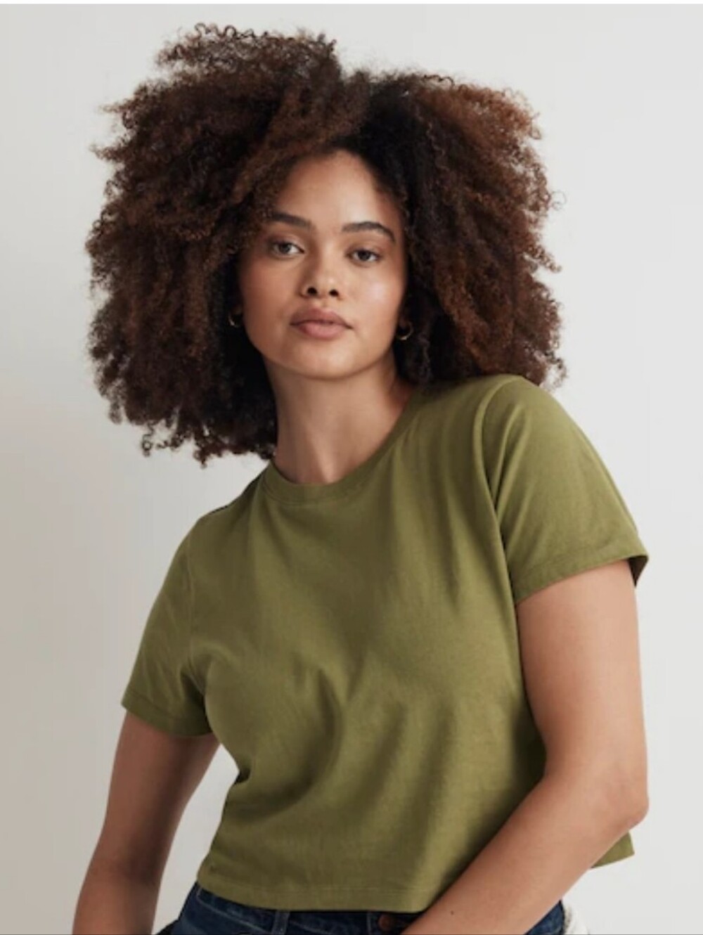 Madewell Softfade Cotton Boxy-Crop Tee
